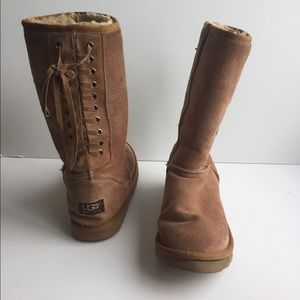 Tall UGG Boots with Lace Up Back