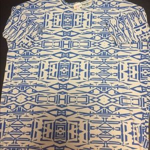 Lularoe Irma size small grey with blue
