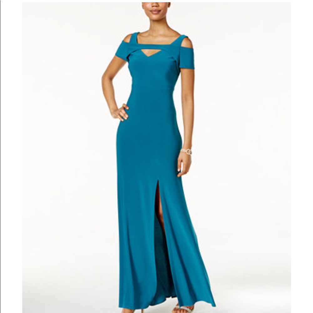 Teal party dress