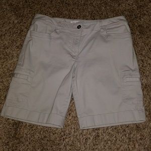 WHBM Light Gray Cargo Shorts