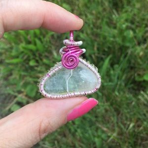 Natural Tumbled Clear Quartz Crystal Pendant