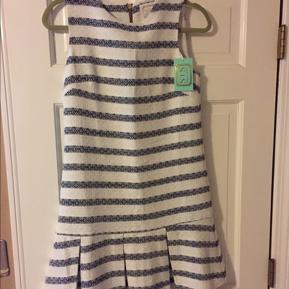 Sail to Sable Tucket in Tweed Flare Dress NWT - Picture 2 of 3