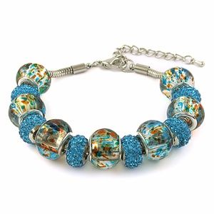 Blue Austrian Crystal Glass Beaded Bracelet