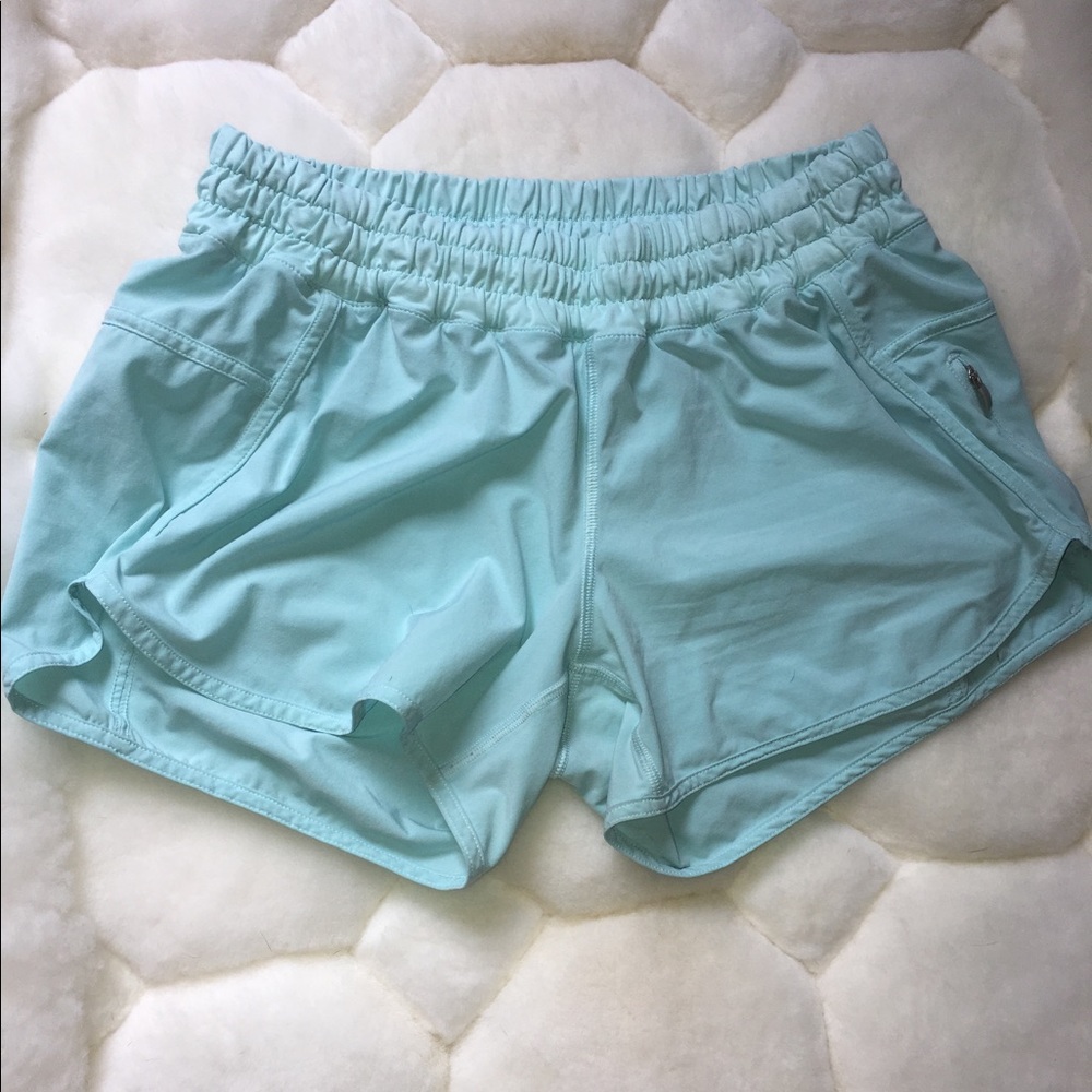 New lululemon Tiffany blue tracker shorts