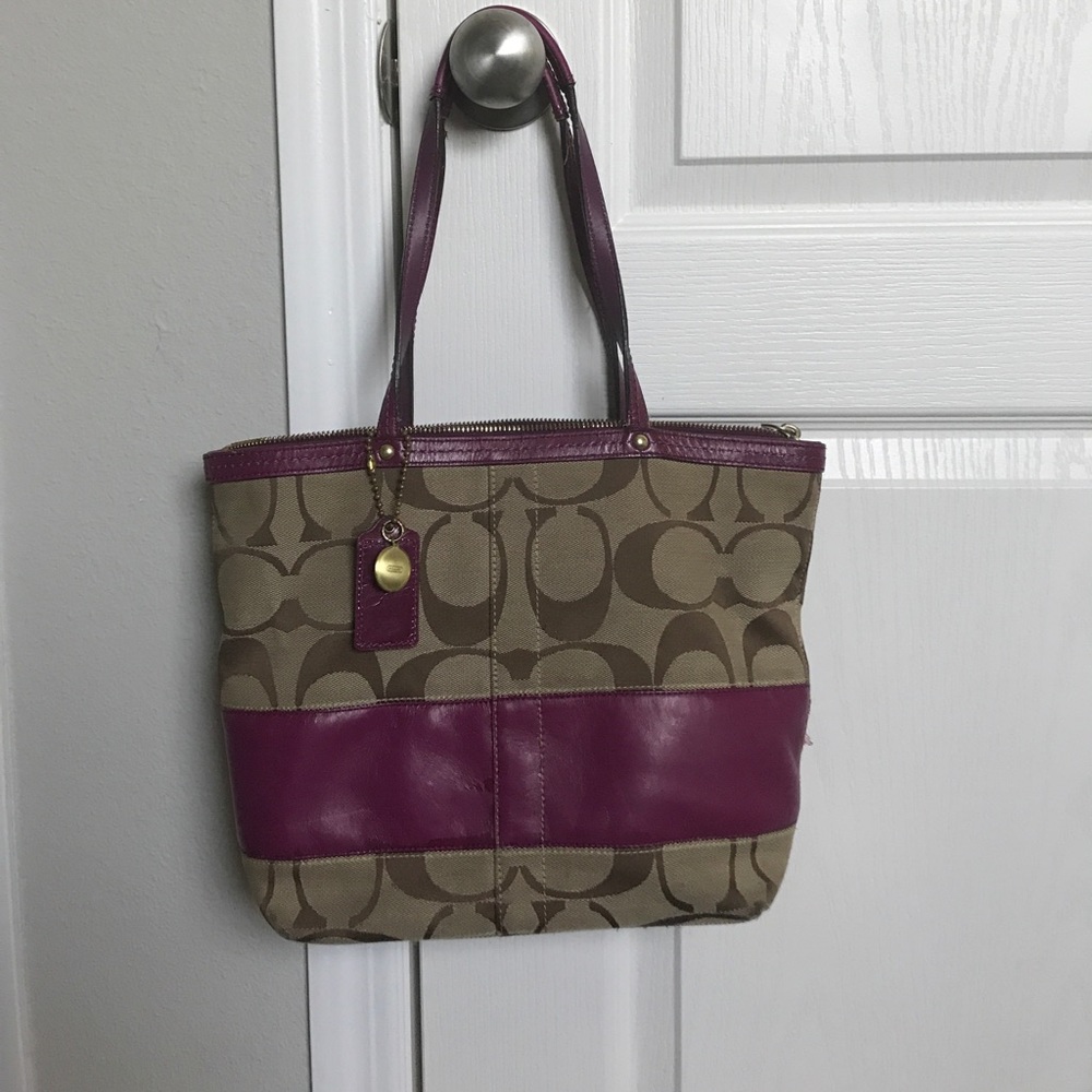 Coach purple handbag
