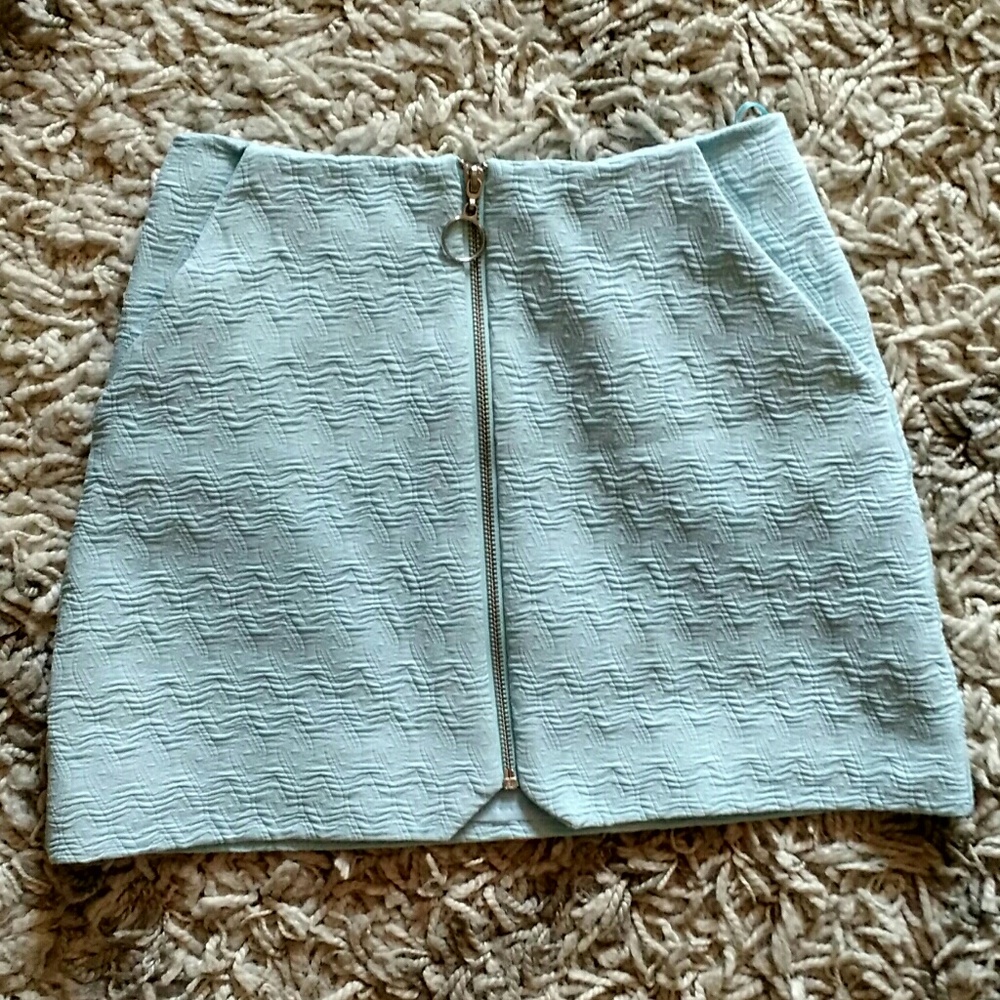 Topshop baby blue skirt