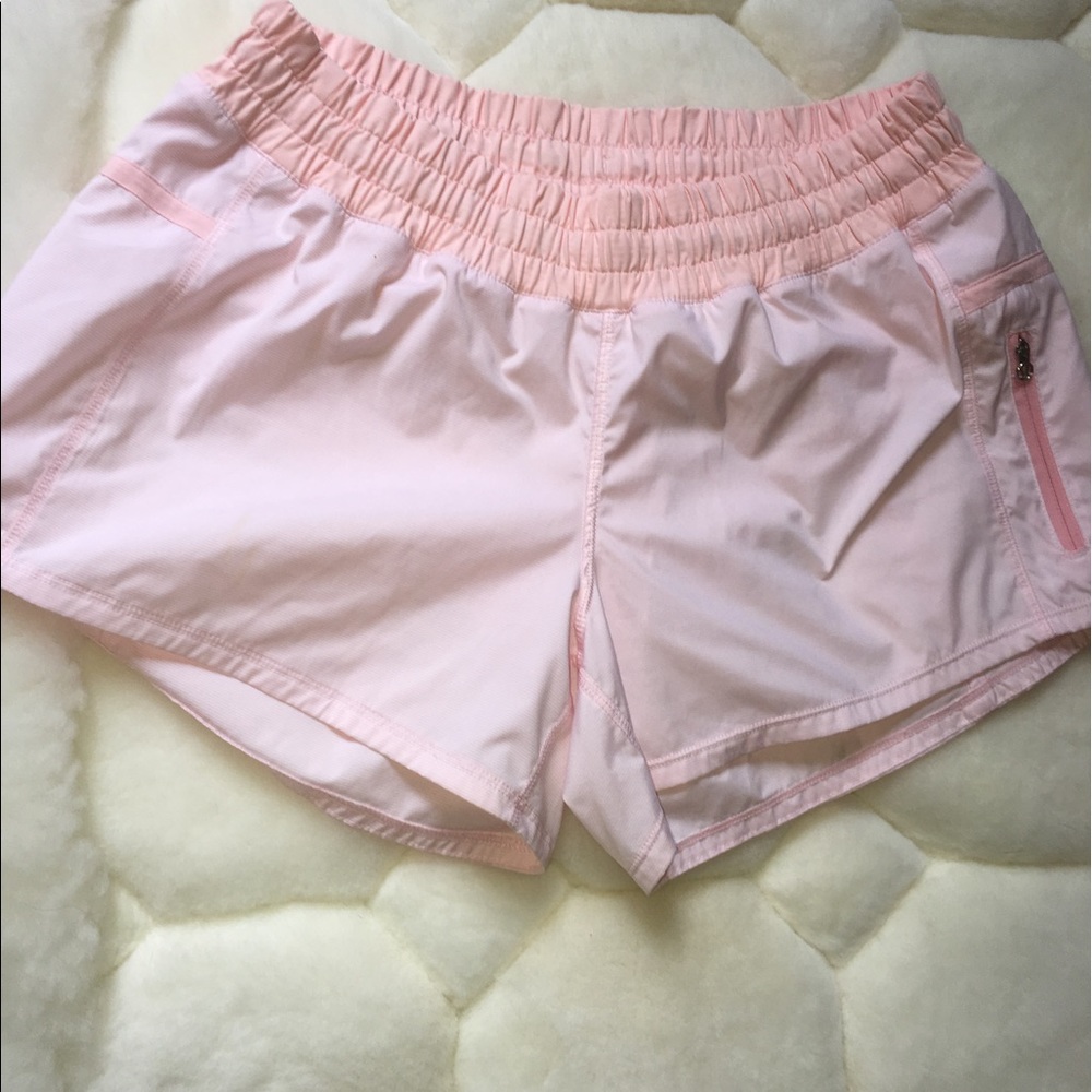 New lululemon baby pink tracker shorts