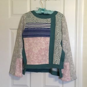 Anthropologie sweater colorblock short