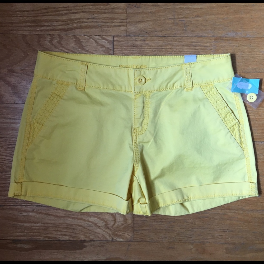 Maurice's yellow shorts nwt