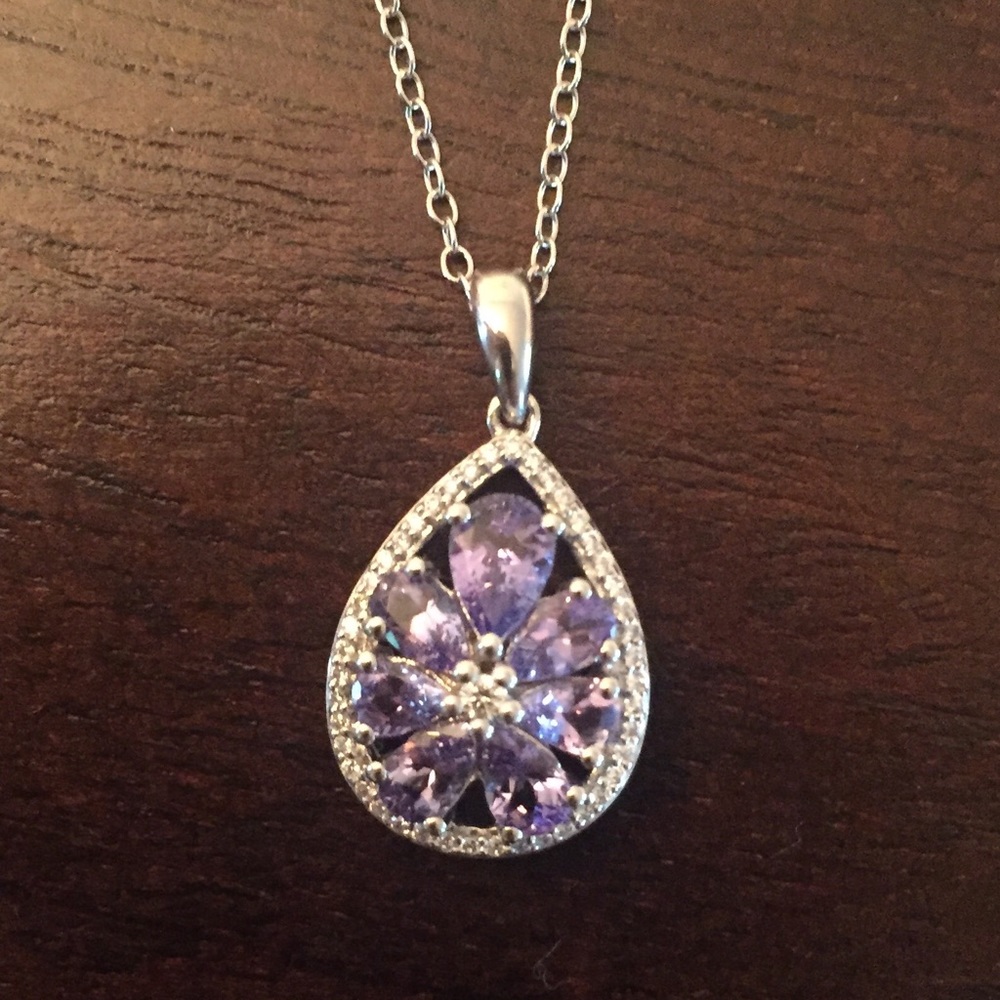 Sterling Silver Genuine Tanzanite Necklace