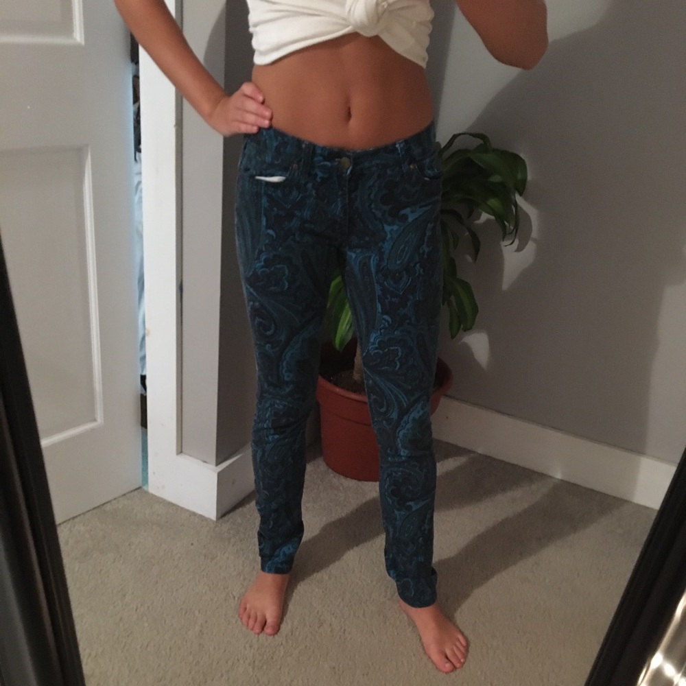 Trippy hippie style New York & Co. skinny jeans