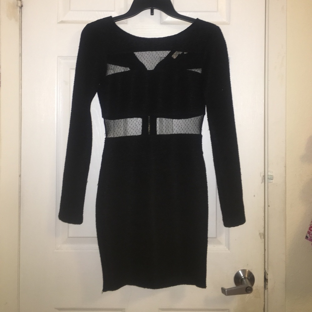 BCBG Long Sleeve Little Black Dress