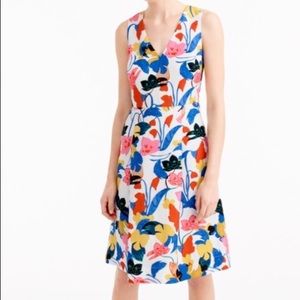 J. Crew A-line dress in morning floral
