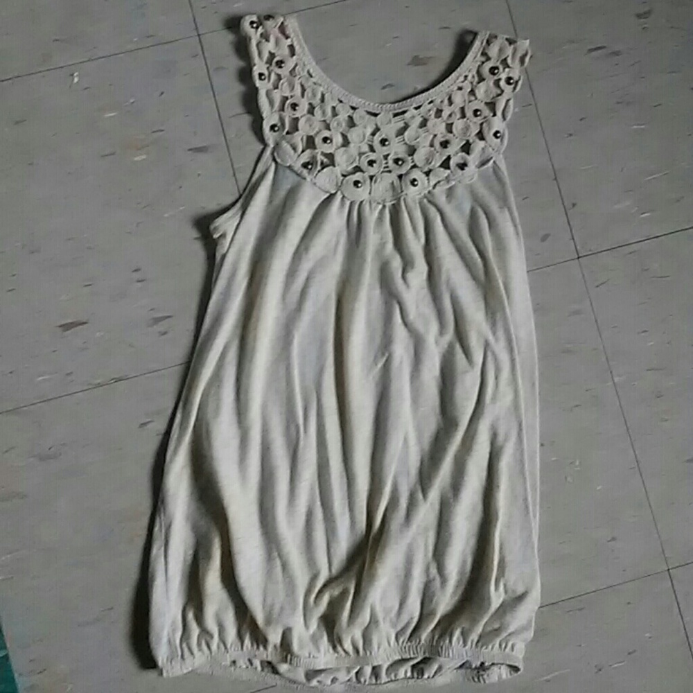 Light beige high neck top