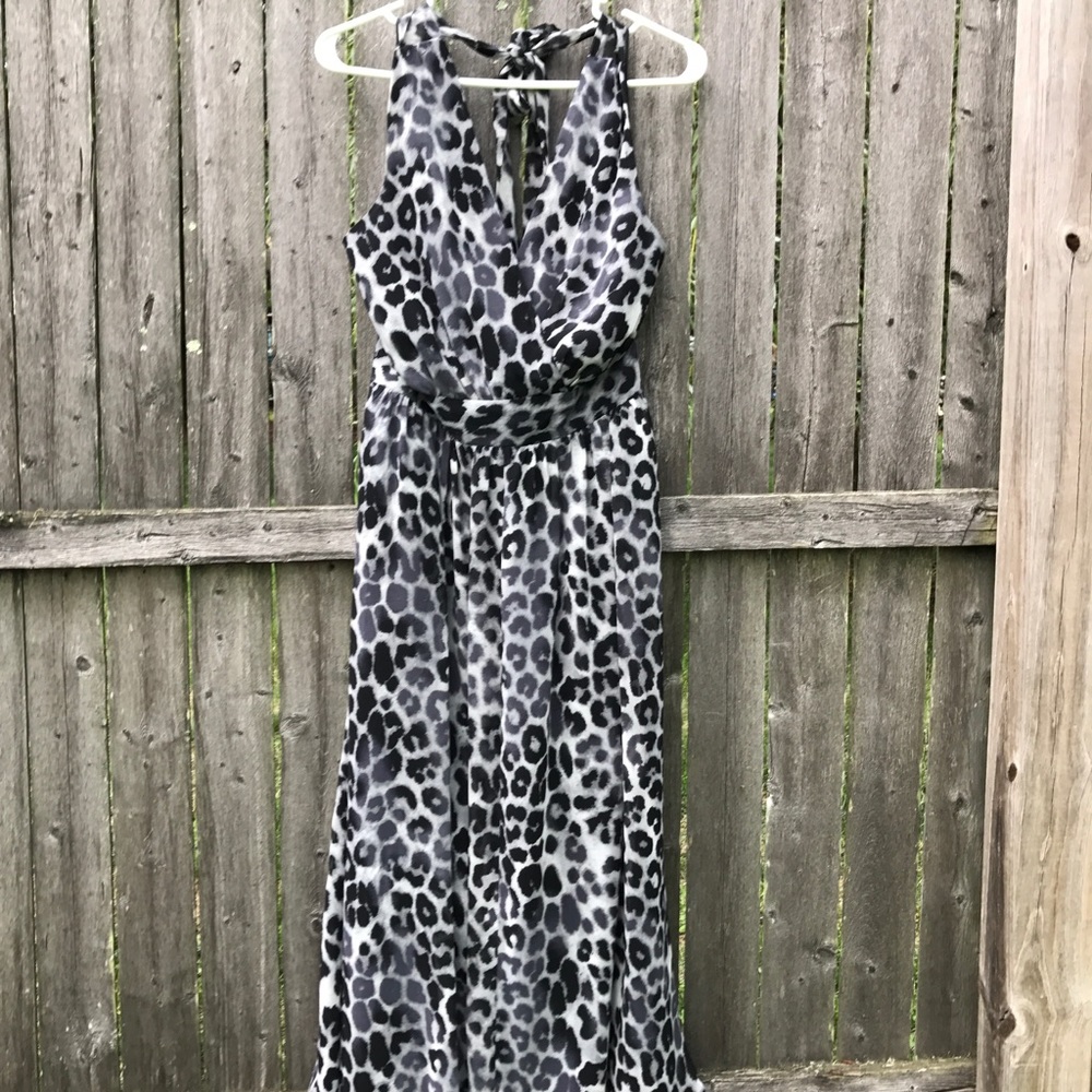 Chiffon halter dress.