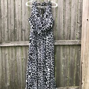 Chiffon halter dress.