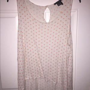 Pink Polka Dotted Tank Top