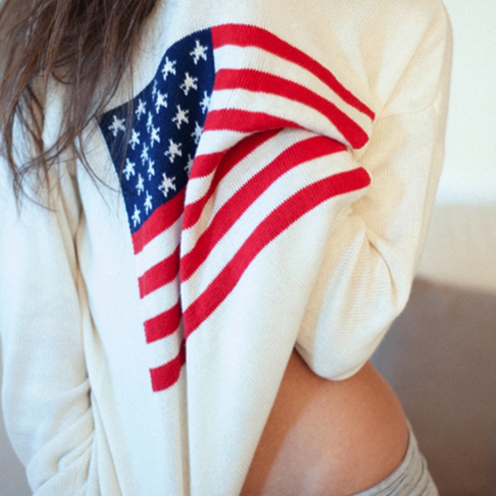 Brandy Melville American Flag Sweater