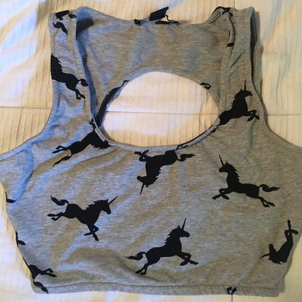 Unicorn  🦄 gray  top NWOT forever 21 cute stylish
