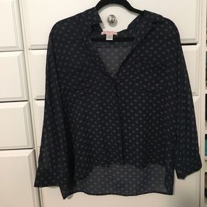 Large Band of Gypsies navy blue blouse