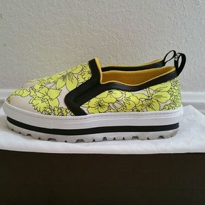 MSGM FLORAL SLIP ON SNEAKERS US 8
