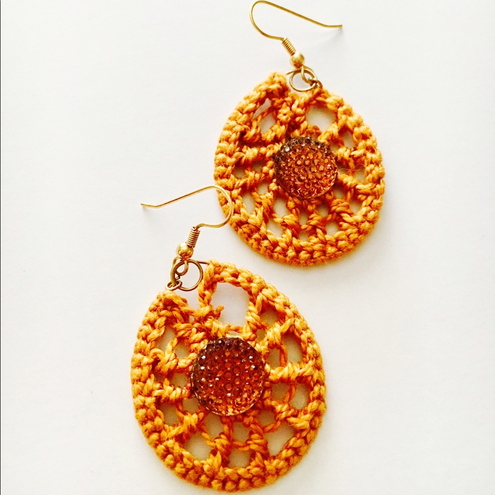 Pumpkin Spice Crochet Earrings