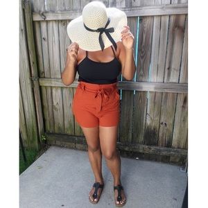 High waisted orange shorts 🍊