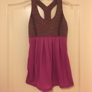 Dark pink Lululemon workout top
