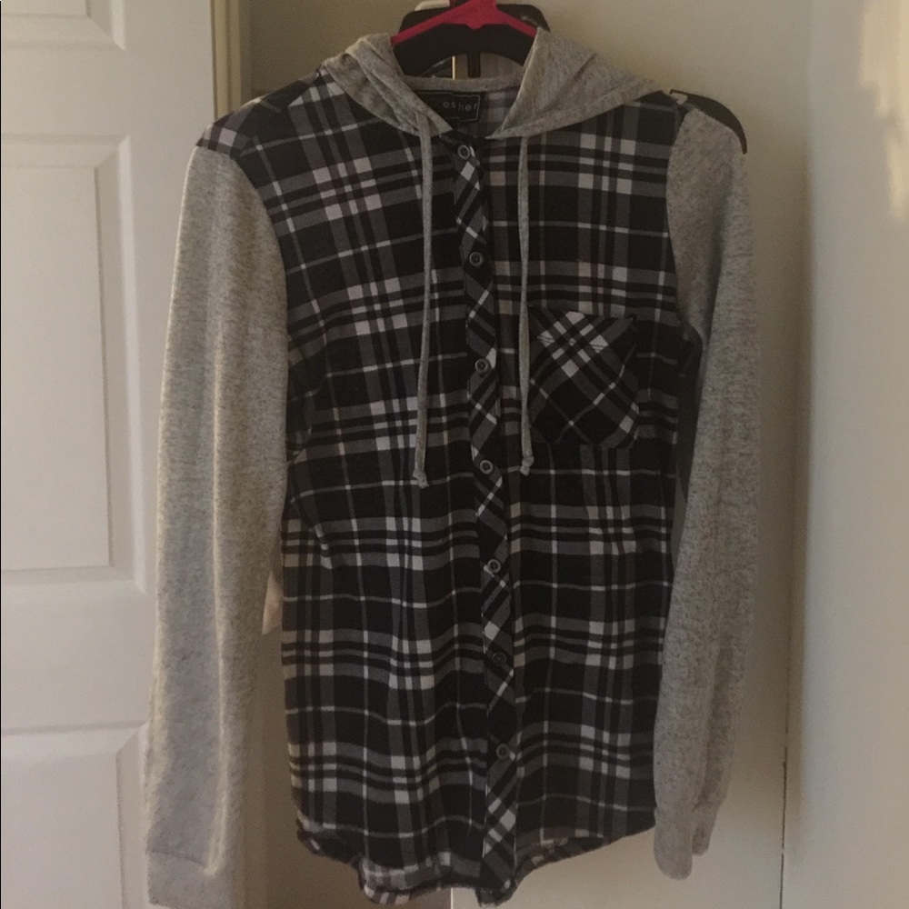 Black,gray and white flannel