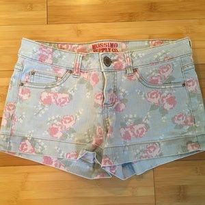Mossimo Supply Co. Floral Denim Shorts