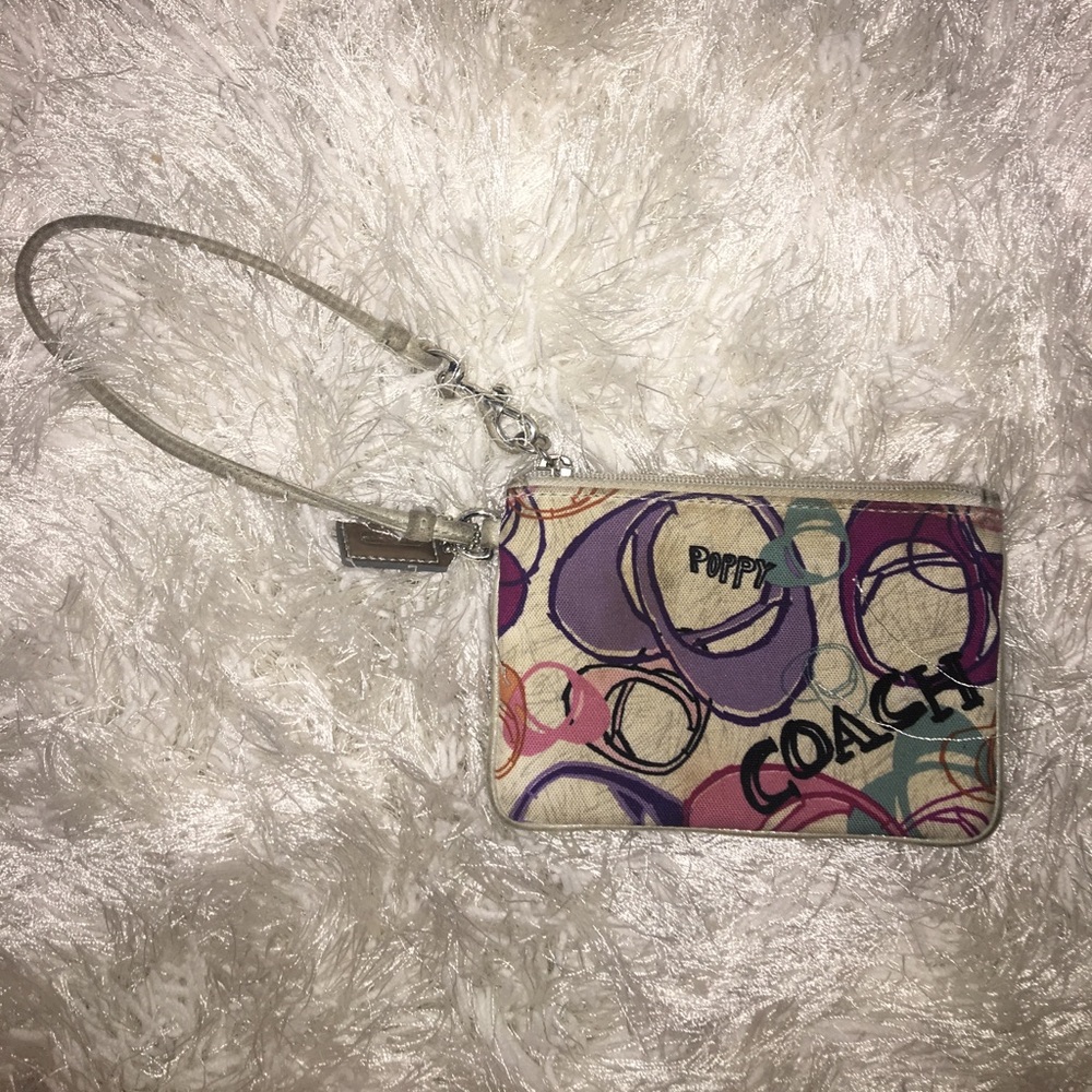 Coach poppy wristlet!