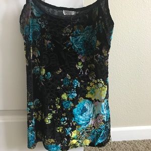 July five velvet floral tank
