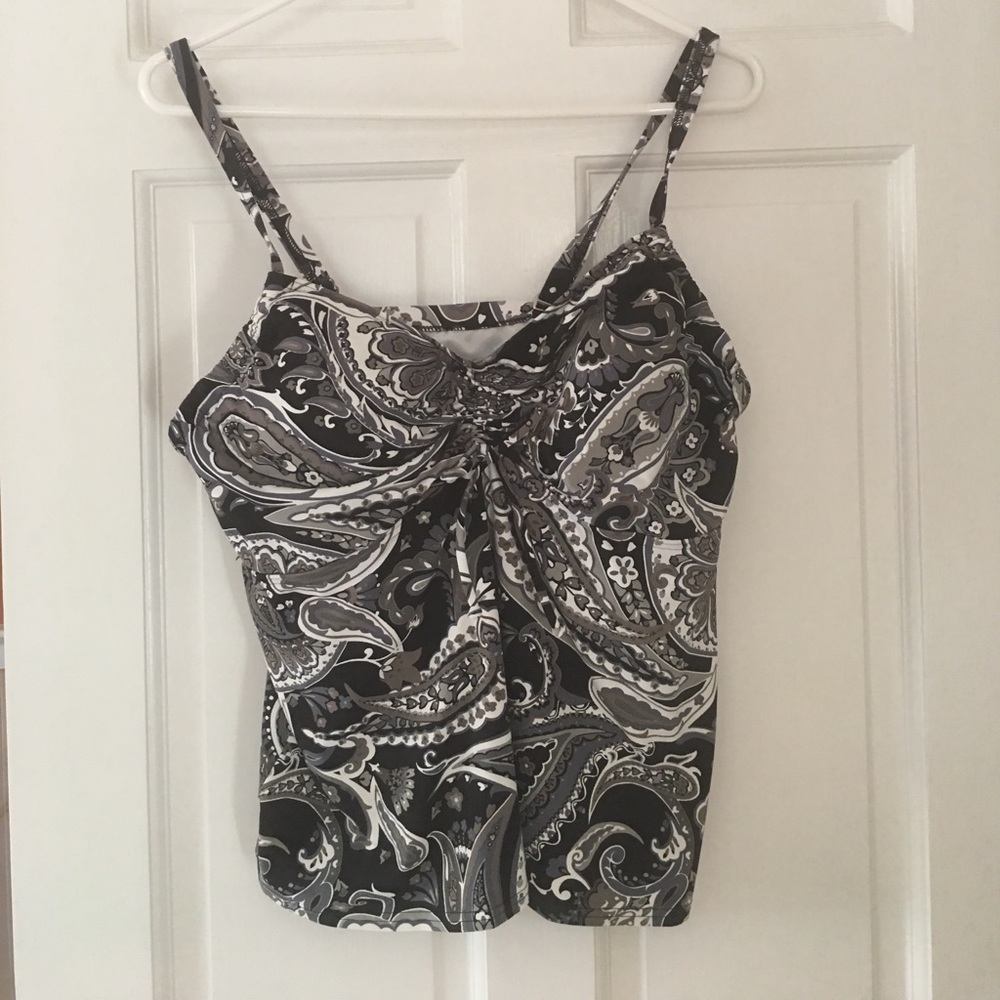 Tankini top bill/gray/white