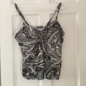 Tankini top bill/gray/white