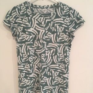 Loft Crewneck Abstract Leaf Tshirt Size XS