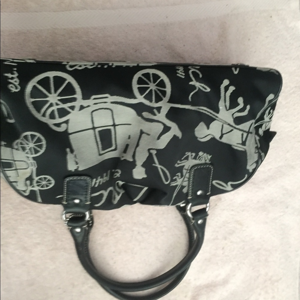 Coach black & tan satchel
