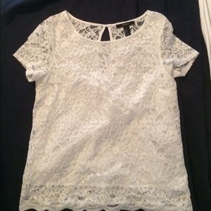 White lace Forever 21 shirt