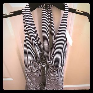 Blue & White Striped Swimsuit BNWT