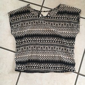 forever 21 geometric print top