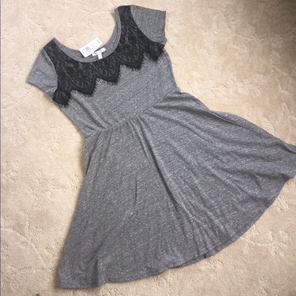 NWT lace top Delia's cotton T-shirt dress