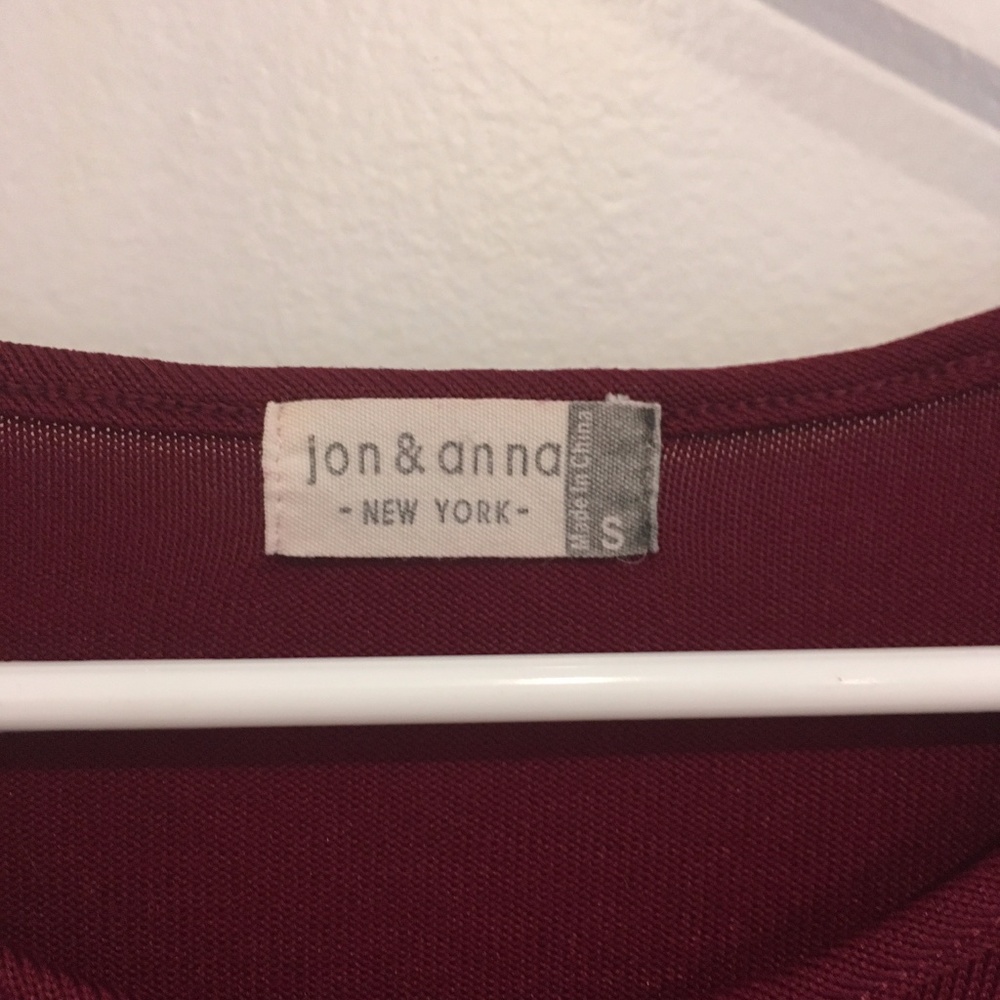 Dark Red Raglan Blouse - Picture 2 of 2
