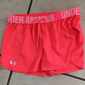 under armour hot pink athletic shorts