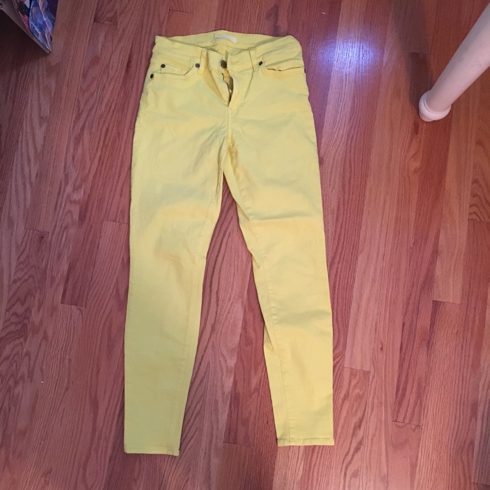 7 FOR ALL MANKIND yellow jeans