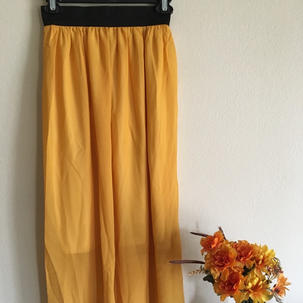 Gold Midi Skirt