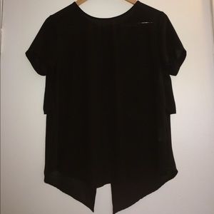 Francescas black surplice back top