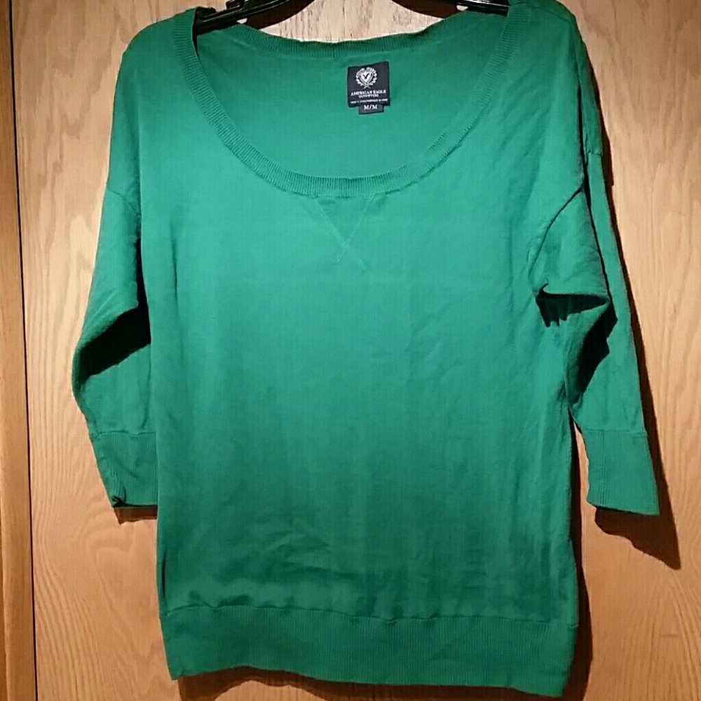 Green Quarter Length Sleeve Shirt