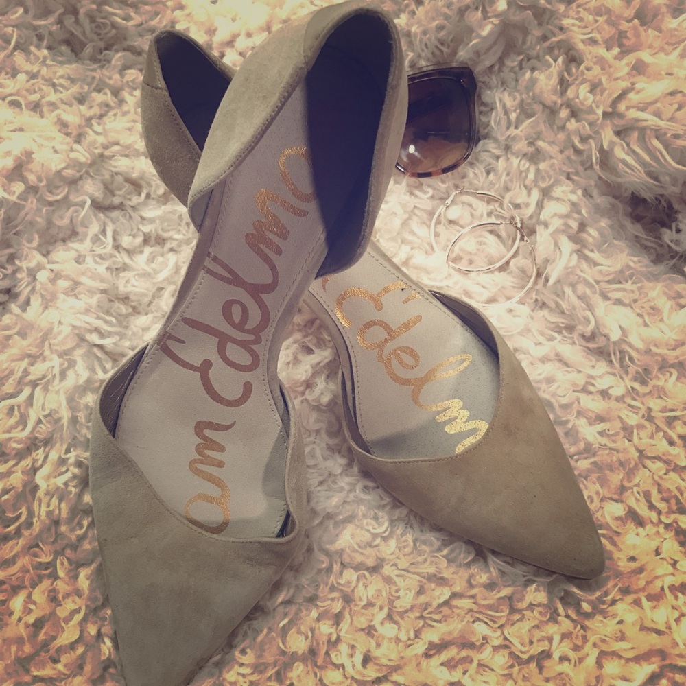 Sam Edelman tan suede heels