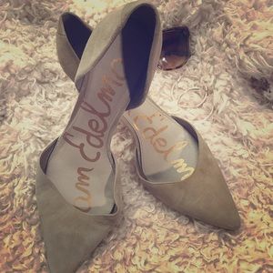 Sam Edelman tan suede heels