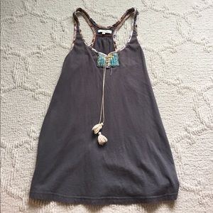 Grey Racerback Top