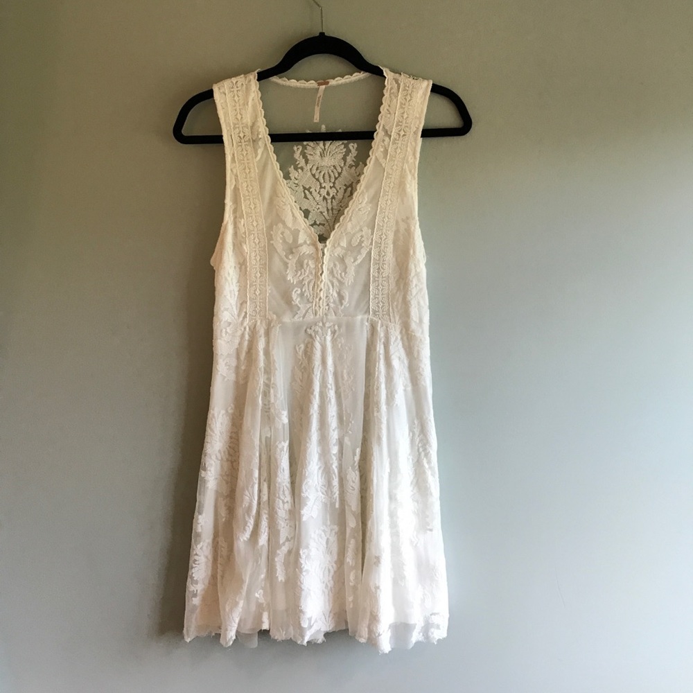 Free People White Lace Dress